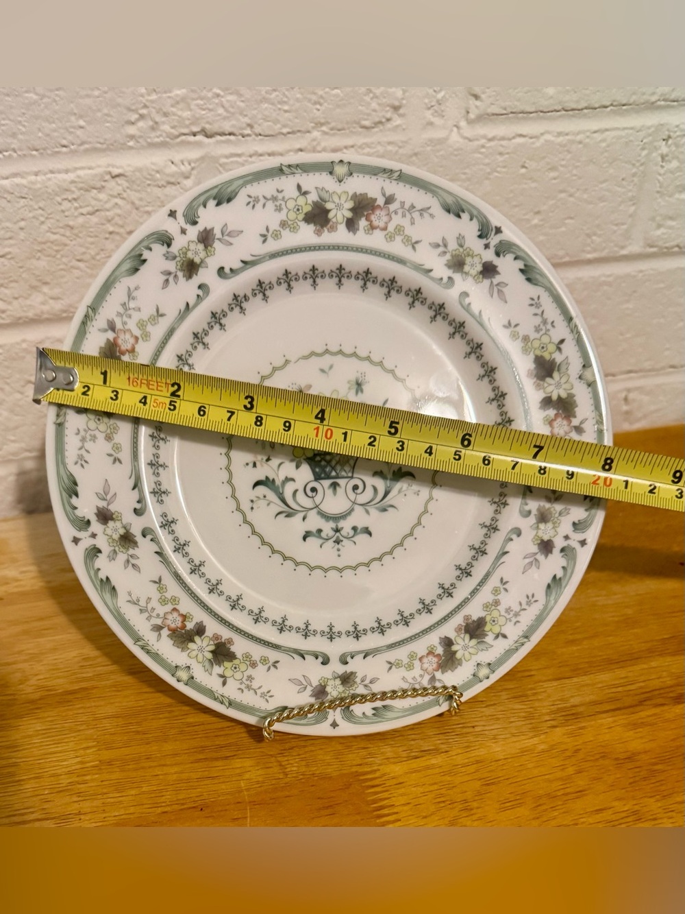 Royal Doulton Provencal Salad Plate TC 1034 Green Floral Design - Picture 3 of 5